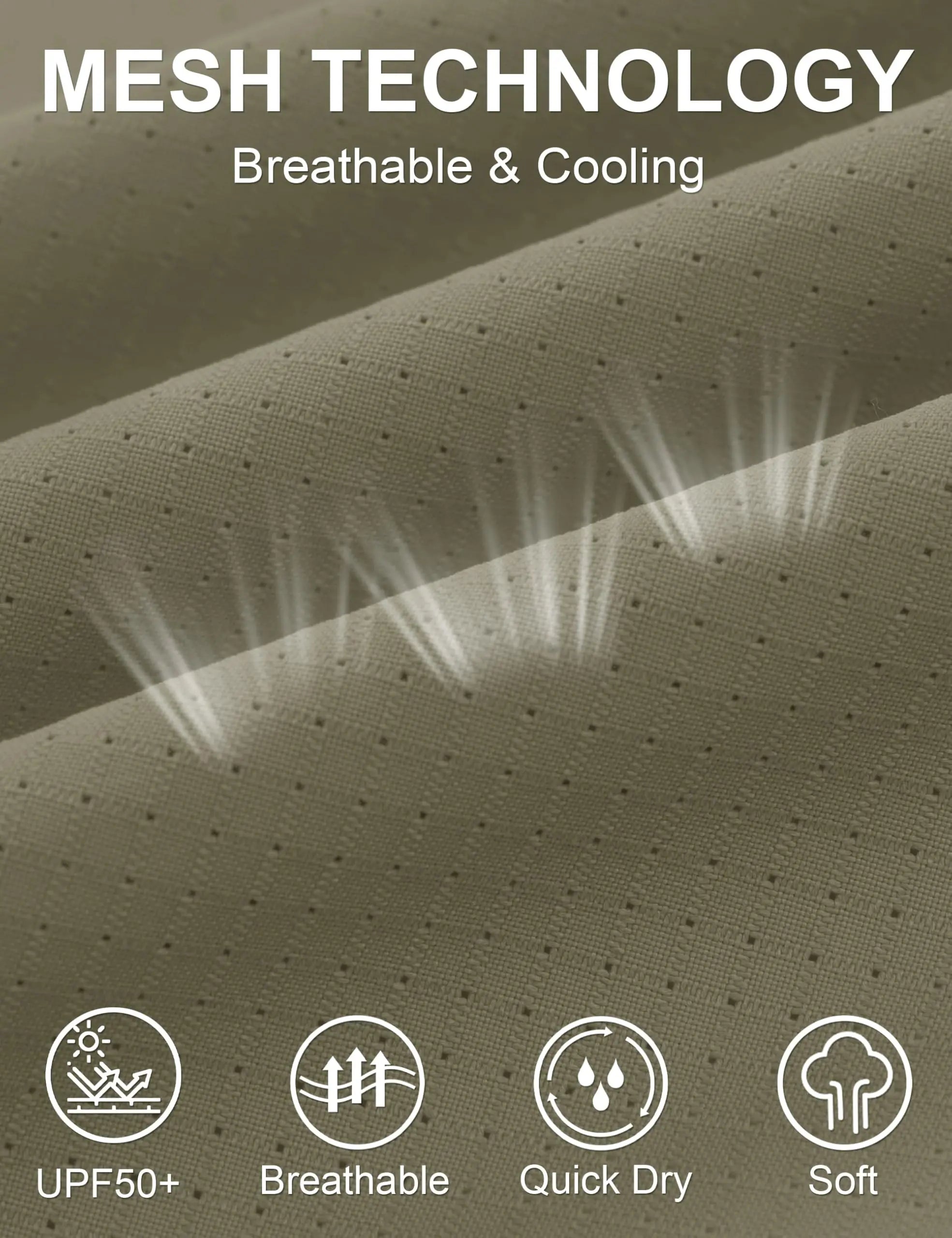 Men's UPF 50+ Fishing Shirt Quick Dry - Multi-Pocket Outdoor Hiking