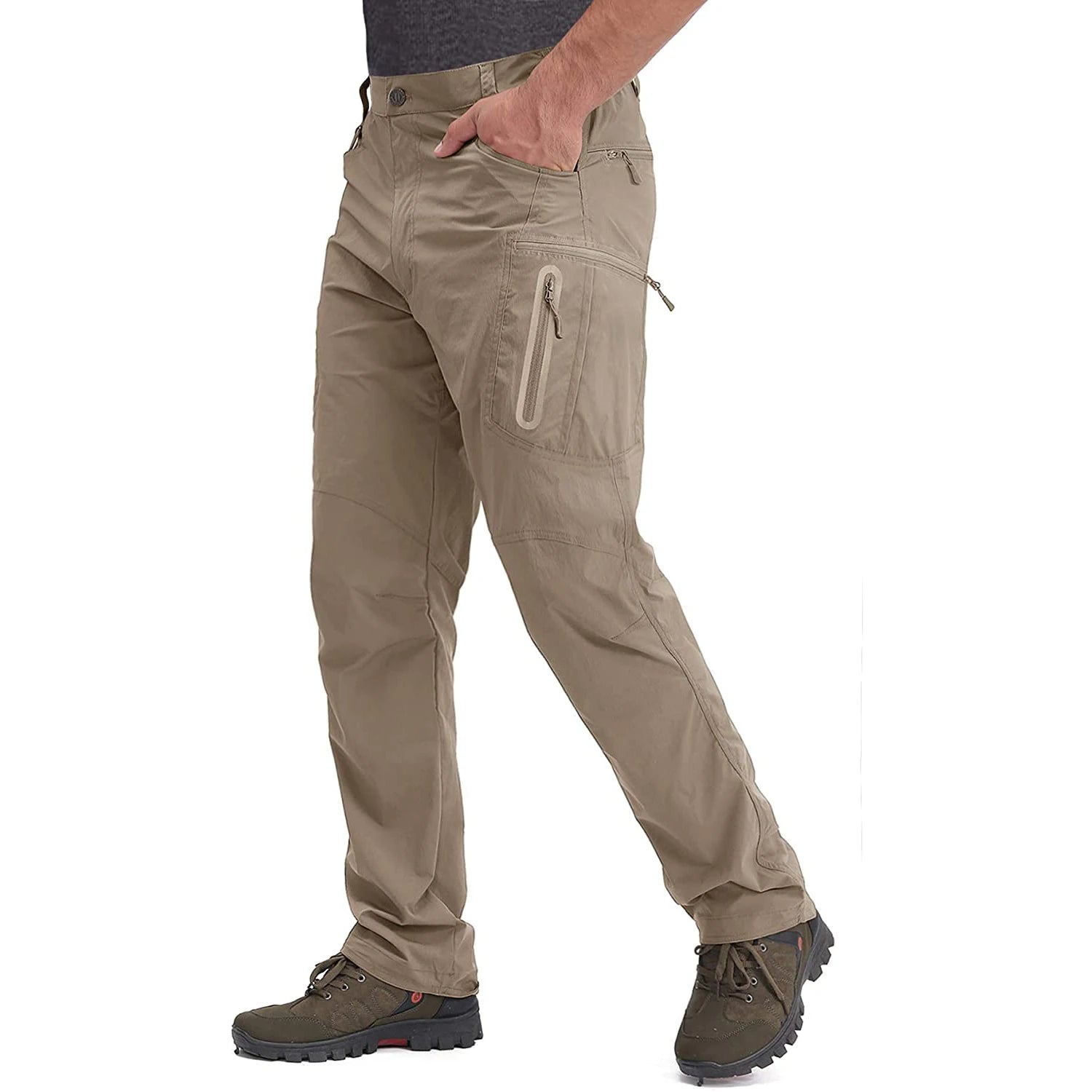 Men's 8-Pocket Cargo Pants Quick Dry - Nylon Water-Resistant Tactical