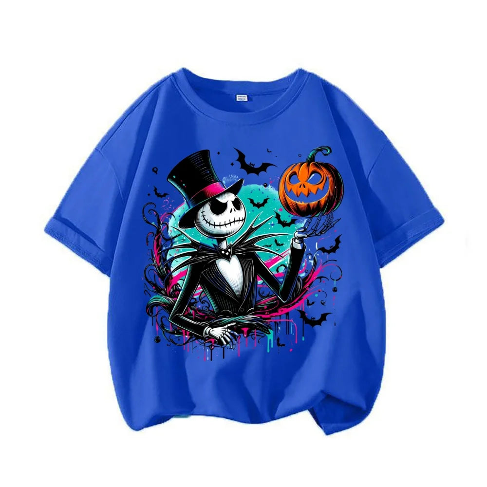 The Nightmare Before Christmas Jack Skellington Halloween Print Kids T-shirt Children's Clothes Baby Girls Tops Boys T shirts Mulambo store