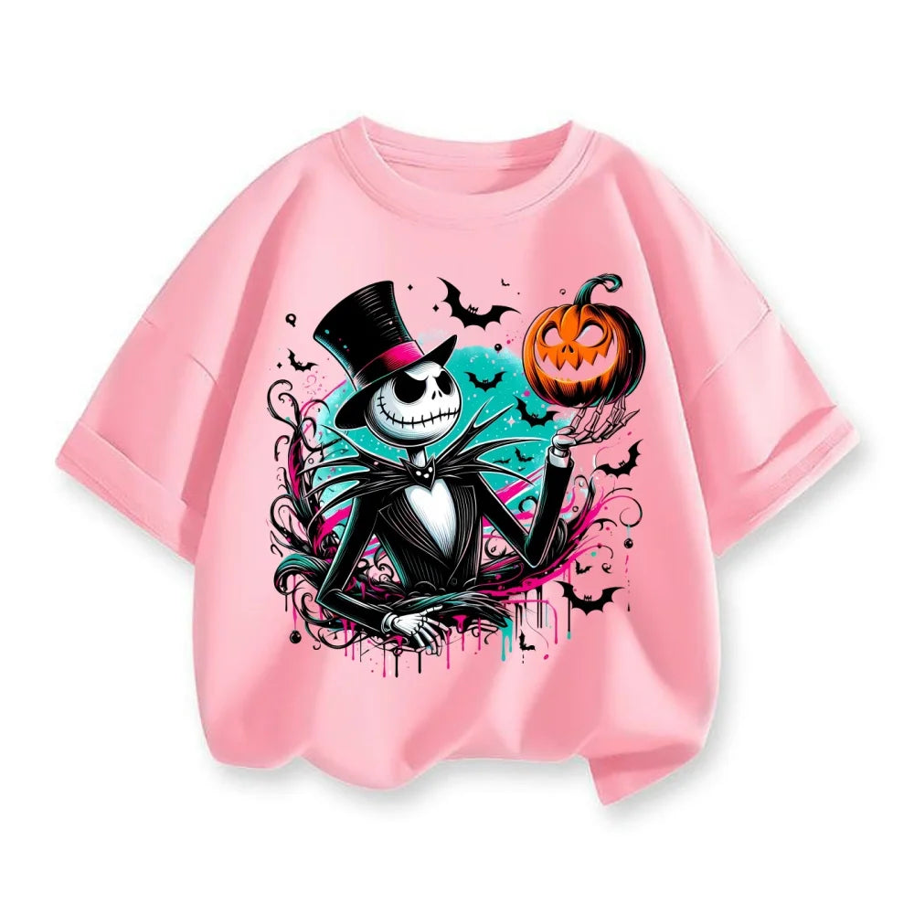 The Nightmare Before Christmas Jack Skellington Halloween Print Kids T-shirt Children's Clothes Baby Girls Tops Boys T shirts Mulambo store