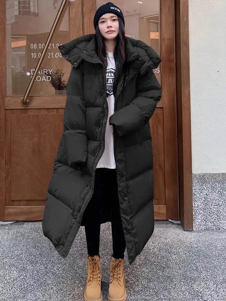 Winter Hooded Warm Pink Long Parkas Chaqueta Korea Cotton Padded Windproof Parcas Overcoat Casual Snow Wear New Women Jaquetas - Mulambo store