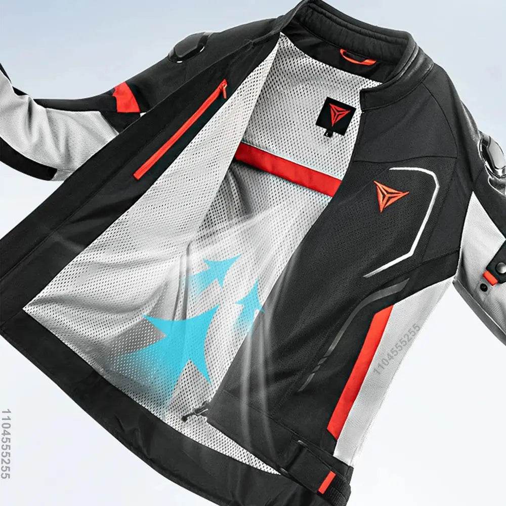 Motorcycle Jacket Men Summer Breathable Windproof Motocross Jacket Built in CE Armor Motorcyclist Racing Moto Chaqueta Clothing - Mulambo store