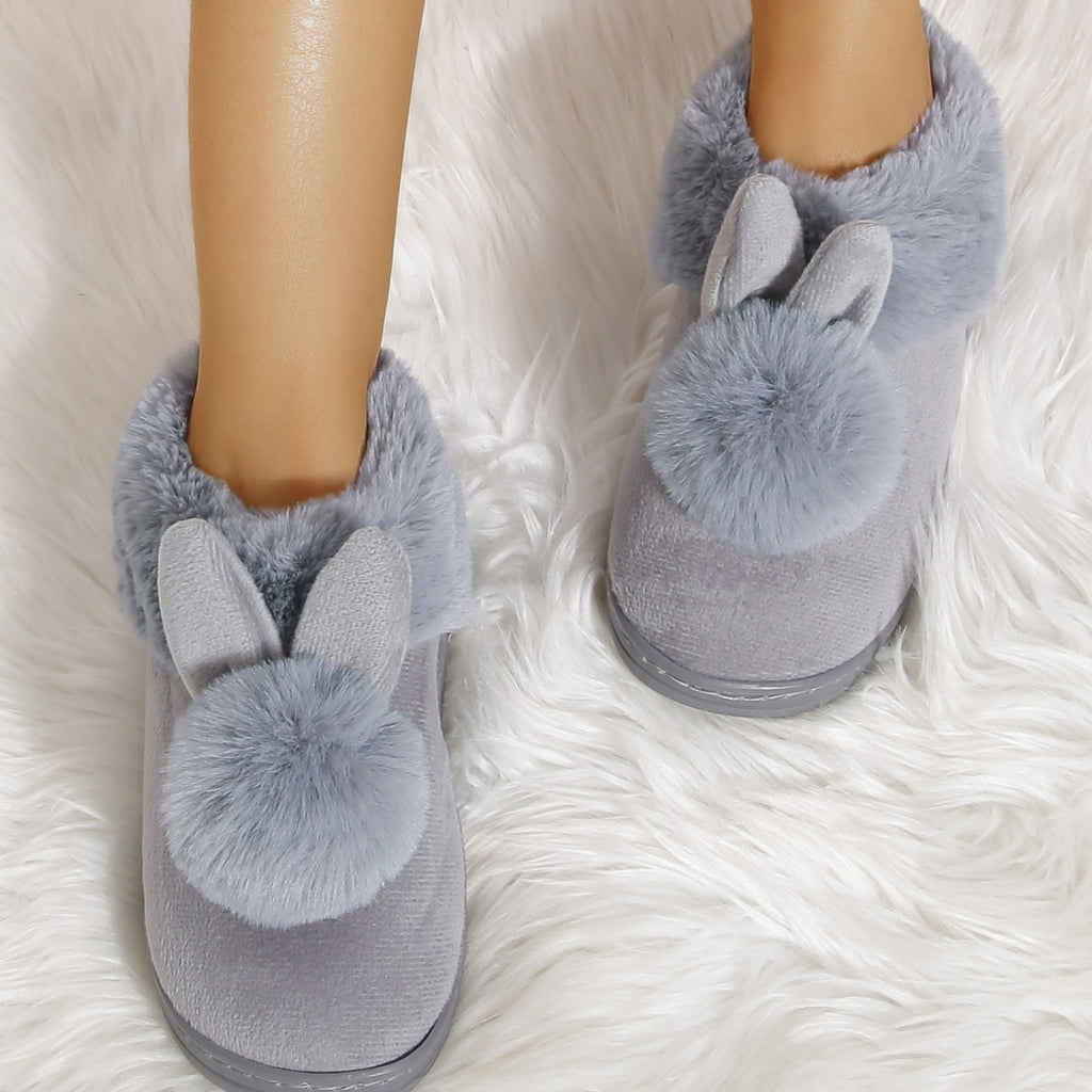 Ladies Home Shoes, Indoor Slippers, Cute Rabbit Plush Slippers Mulambo store
