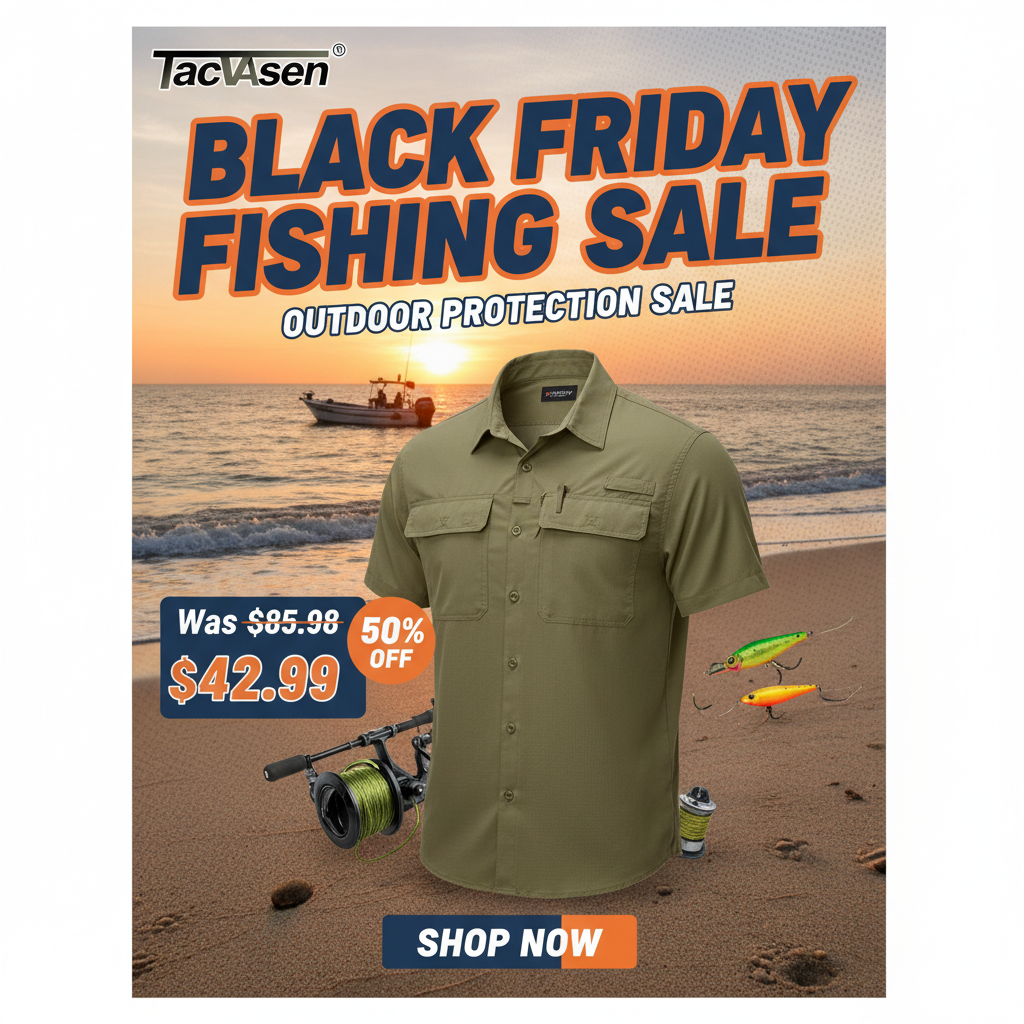 Banner Promocional Black Friday - Camisa Pesca UPF 50+