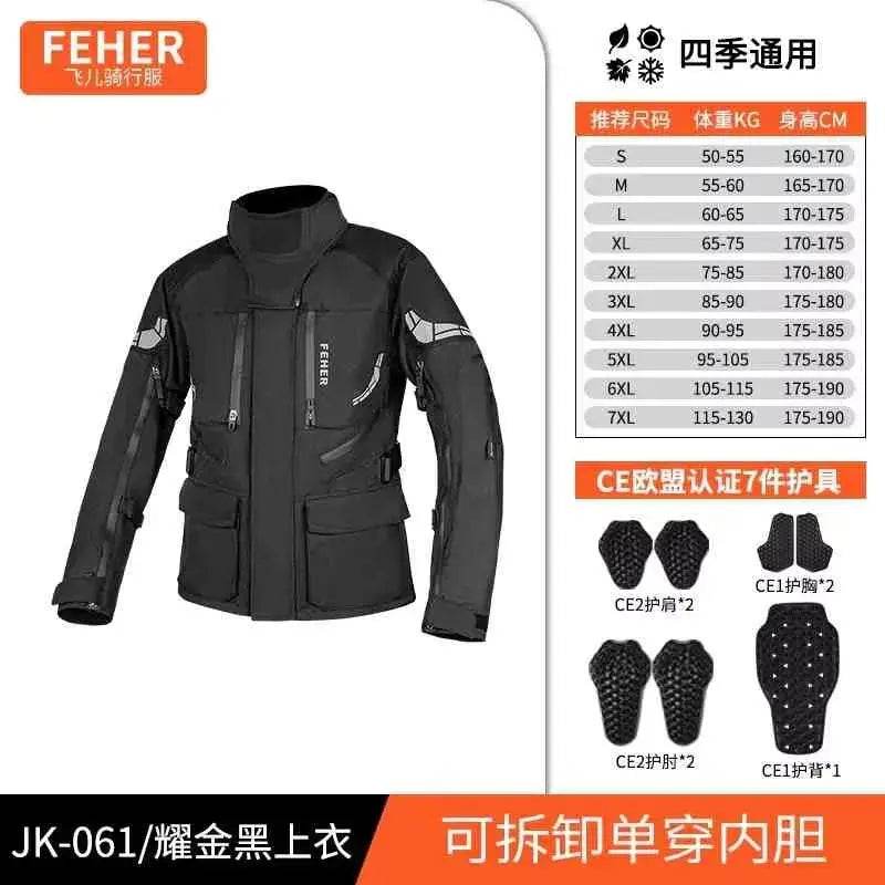 S-7XL Motocross Jacket Men Women Chaqueta Moto CE Protector Motorcycle Jacket Waterproof Protective Gear With Removeable Linner - Mulambo store