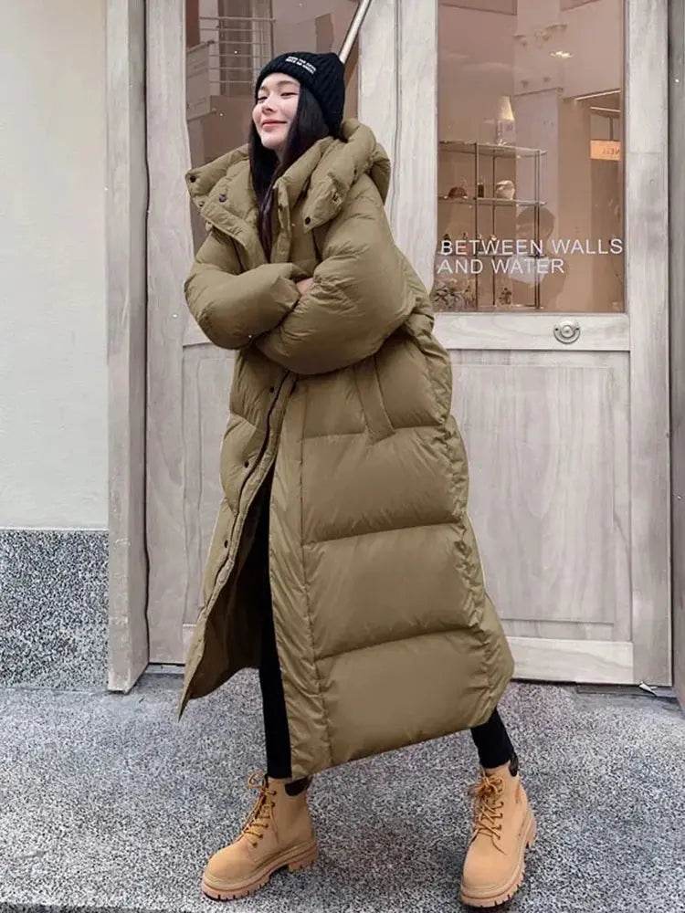 Winter Hooded Warm Pink Long Parkas Chaqueta Korea Cotton Padded Windproof Parcas Overcoat Casual Snow Wear New Women Jaquetas - Mulambo store