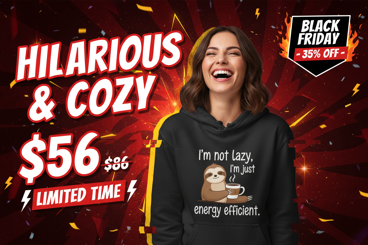 BLACK FRIDAY DEAL - 35% OFF Funny Women's Hoodie - $56