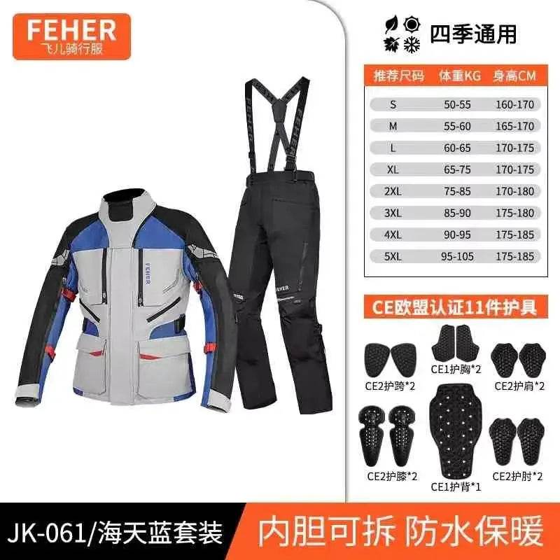 S-7XL Motocross Jacket Men Women Chaqueta Moto CE Protector Motorcycle Jacket Waterproof Protective Gear With Removeable Linner - Mulambo store