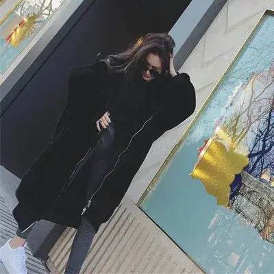 Oversized Winter Faux Fur Coat Women Parka Long Warm Faux Fur Jacket Coats Hoodies Loose Winter Coat Outwear Casaco Feminino - Mulambo store