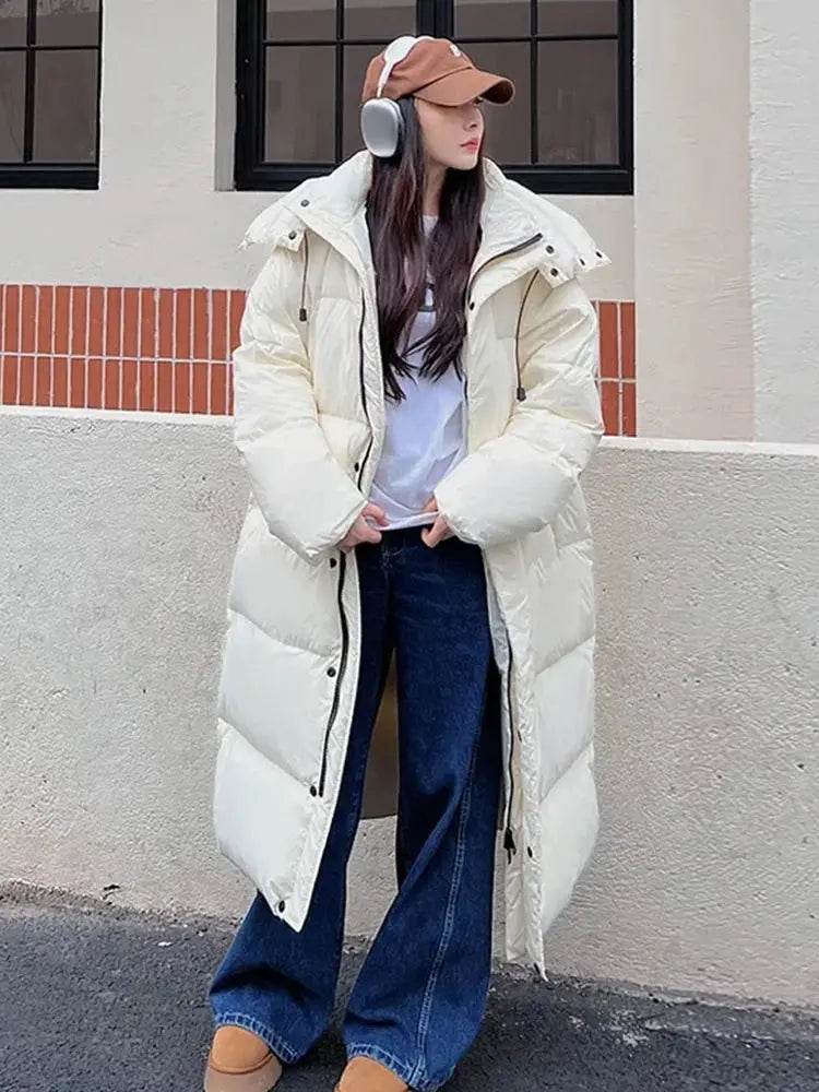 Winter Hooded Warm Pink Long Parkas Chaqueta Korea Cotton Padded Windproof Parcas Overcoat Casual Snow Wear New Women Jaquetas - Mulambo store