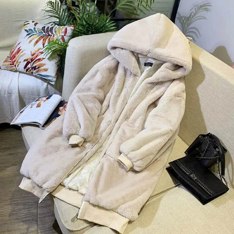 Oversized Winter Faux Fur Coat Women Parka Long Warm Faux Fur Jacket Coats Hoodies Loose Winter Coat Outwear Casaco Feminino - Mulambo store