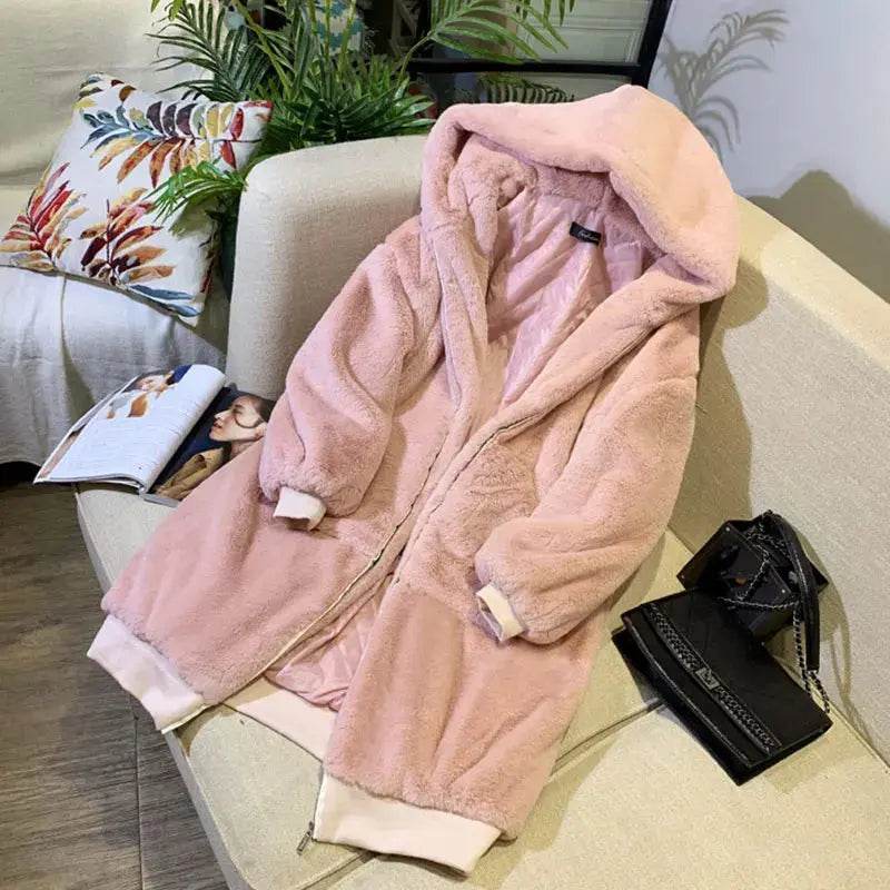 Oversized Winter Faux Fur Coat Women Parka Long Warm Faux Fur Jacket Coats Hoodies Loose Winter Coat Outwear Casaco Feminino - Mulambo store