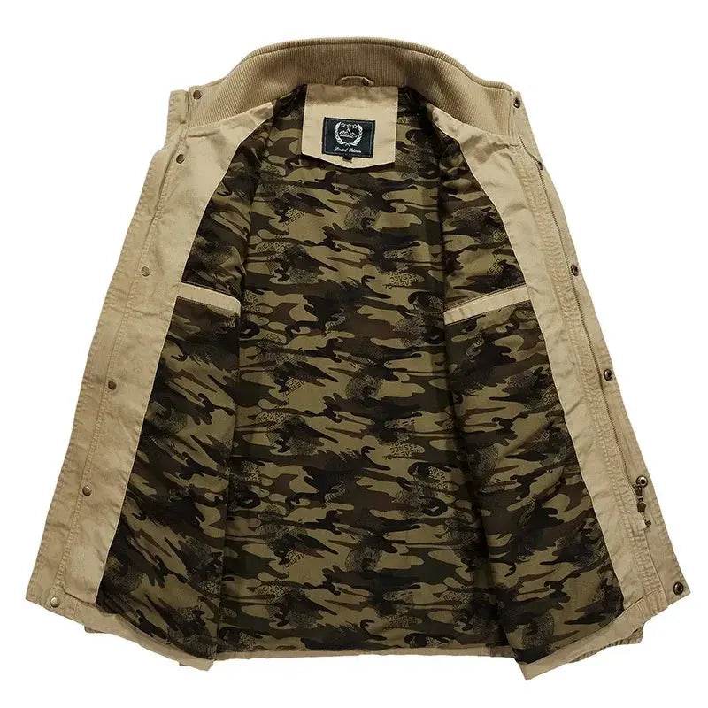Plus Size 7XL 8XL Military Jacket Men Spring Autumn 100% Cotton Multi-pocket Casual Tactical Jackets Khaki Male Chaqueta Hombre - Mulambo store