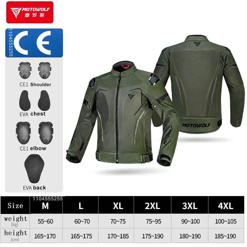 Motorcycle Jacket Men Summer Breathable Windproof Motocross Jacket Built in CE Armor Motorcyclist Racing Moto Chaqueta Clothing - Mulambo store
