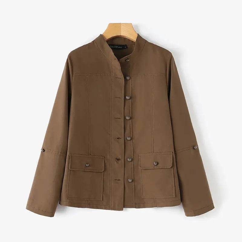 2024 ZANZEA Fashion Woman OL Jackets Casual Party Chaqueta Elegant Long Sleeve O Neck Outwear Vintage Autumn Button Thin Coats - Mulambo store