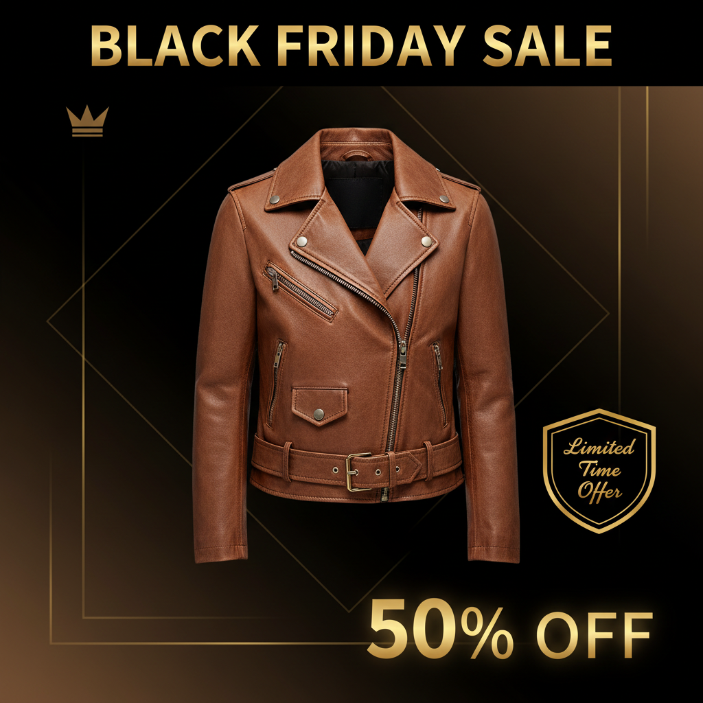Black Friday Sheepskin Leather Jacket Promo