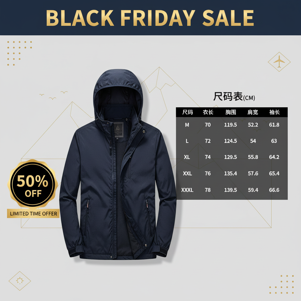 Black Friday Lightweight Windbreaker Promo