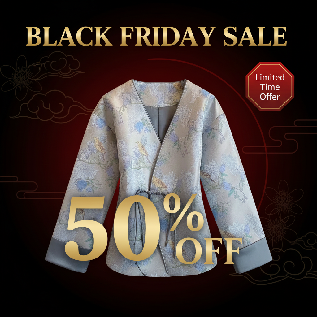 Black Friday Chinese Jacquard Jacket Promo